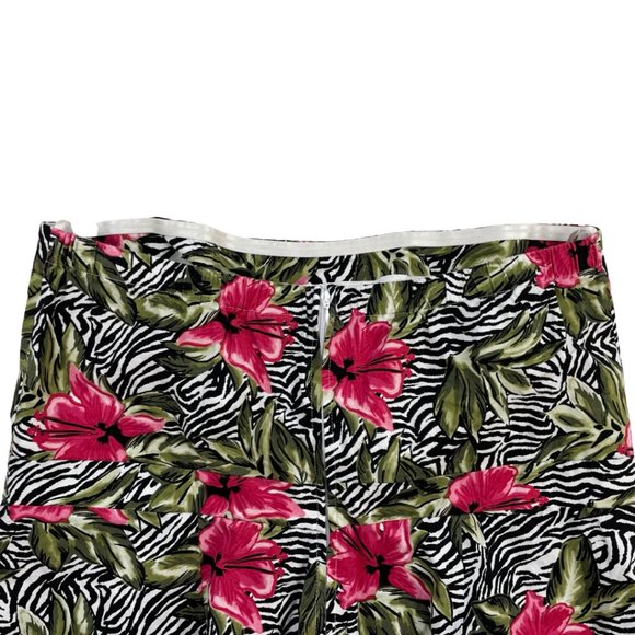 TORRID Strapless Dress Plus Size 22 Zebra & Tropical Print Cotton Spandex Summer - Picture 2 of 5